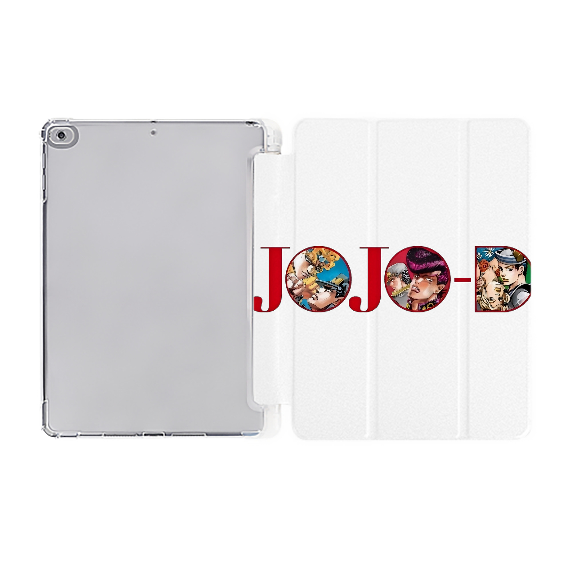 （画像用） ジョジョの奇妙な冒険 JoJo's Bizarre Adventure IPad ケース ペン収納付き 三つ折りスタンド PUレザー×シリコン 対応機種9.5/10.5/10.9インチ
